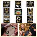 2 x Ercadio 36PCS Happy 50th Birthday Cupcake Toppers Glitter Fifty Vintage 1975 Cake Picks Cheers to 50 Fabulous Older Wiser Hotter Cake Decor for 50th Birthday Wedding Anniversary Party Supplies