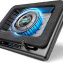 llano V12 Laptop Cooling Pad, Gaming Laptop Cooler Stand with 5.5inch Powerful Turbo Fan, Adjustable Speed, Touch Control, 3-Port USB A, for Fast Cooling Laptop 15.6-19in, Black (No RGB)