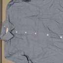 Alimens & Gentle Mens Linen Shirts Short Sleeve Button Down Shirts Wrinkle Free Casual Vacation Beach Summer Tops (Blue, L)