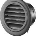 3 Inch Soffit Vent for Exhaust Fan with Built-in Mesh Screen, Black Round Soffit Exhaust Vent Cover ABS Louver Grille Cover, Eve Dryer Vent for Bathroom Office Kitchen (ABS Soffit Vent 3in-black)