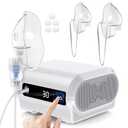 Smart Digital Display Nebulizer Machine for Adults and Kids, Compression Nebulizer for Breathing Treatment, Jet Nebulizer with Timing Function for Home Hailie Sensor NF0109