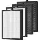 4-pack M200L Filter Replacement, Compatible with MOOKA M200L Air Purifier, 3-in-1 Filtration System, Pre filter+HEPA H13 Filter+Activated Carbon Filter