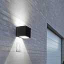 Solar Wall Lights, 4000K 700LM Up and Down Solar Lights Outdoor Waterproof, Super Brightness Cube Design LED Solars Outdoor Light Decorative for Porch Patio Yard Fence, 1pcs (1pack)