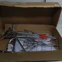 EAGMAK Heavy Duty Clothes Rack Load 424 LBS, Rolling Clothing Rack With Shelves, Adjustable Metal Clothes Hanger with Wheels, Portable Wardrobe Organizer Garment Rod for Hanging Clothes (Silver)