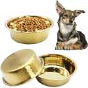 kathson 3pcs Premium Stainless Steel Dog Bowls, Hammered Thickened Metal Dog Bowl Feeding or Water Bowls for Small/Meidum/Large Sized Dogs&Cats Stackable Metal Cat Bowl Dishwasher Safe 7.1 Dia.