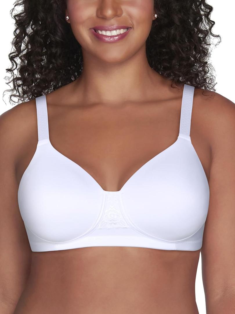 Vanity Fair Women's Full Figure Beauty Back Smoothing Bra, 4 Way Stretch Fabric, 
White, 40H US