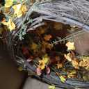 Fall Wreaths for Front Door Artificial Floral Wreath with Colorful Daisies and Autumn Foliage Fall Autumn Wreath for Front Door Wall Window and Thanksgiving Decor