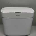 3.5 Gal Motion Sensor Bathroom Trash Can with Lid, Automatic Trash Can Small Smart Garbage Can Touchless, Waterproof Slim Trash Bins for Bedroom Office Kitchen (White)