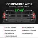YZONA Truck Bed Extender, Aluminum Tailgate Extender, 55"-68" Adjustable Length, Drill Required, Fits for Tacoma, Gladiator, Frontier, Colorado/Canyon, Ranger, Ridgeline