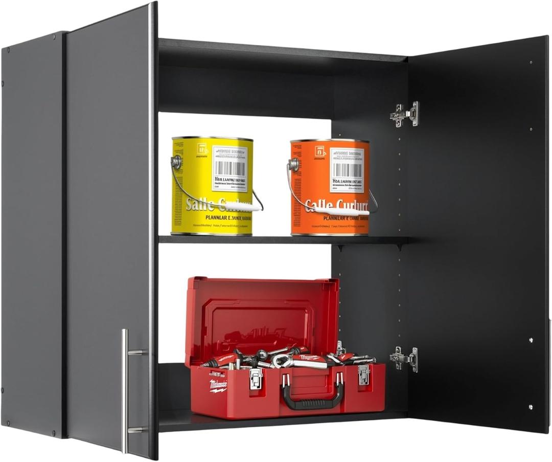 Prepac Elite 32 inch Wall Cabinet, Black (32" W x 30" H x 12" D)