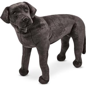 Melissa & Doug Giant Black Lab - Lifelike Stuffed Animal Dog (over 2 feet tall), 30.5 x 19.5 x 9.5