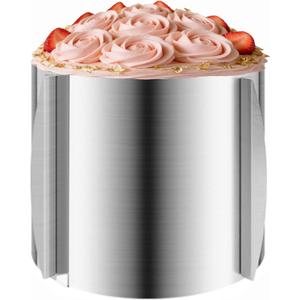 DATANYA Cake Ring Extra High 15cm - Adjustable 6 Inch to12Inch Stainless Steel Round Cake Mousse Molds Baking Ring, 5.9 Inch Deep Cake Mold with Precise Scaling