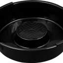 Scepter AM03896 8.4 Quart Round Oil Drain Pan for Engine Oil, and Other Automotive Fluids Including Anti-Freeze, Transmission Fluid and More, 15.87-Inch x 16.51-Inch x 4.2-Inch, Black