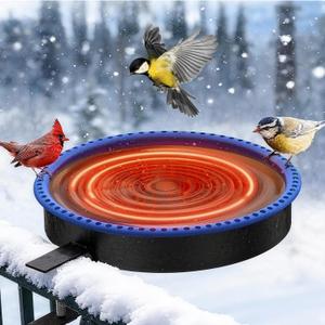 Keten Bird Bath Heater, 100W Thermostatically Controlled Heated Bird Baths Bowl for Winter, Prevents Birdbath Water from Freezing Suitable for Outdoors Garden Yard Patio Lawn