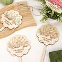 10 Pcs Thank You for Helping Me Grow Wooden Plant Stakes Gifts Card Holder Teacher Appreciation Thanks Tags Labels Sign for Succulent Planter in Pots