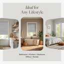 CHICOLOGY Cordless Mini Blinds for Indoor Windows, 26.5" W x 36" H, Gray Vinyl 1" Slats with Tilt Wand, Light Filtering to Room Darkening, Moisture-Resistant, Child-Safe, Screw-Mount Installation