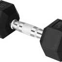 Yes4All Chrome Grip Encased Hex Dumbbells  Hand Weights With Anti-Slip 5-50 LBS Single