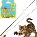Forever Stick Unbreakable Cat Wand Toy, Durable Feather Teaser