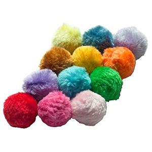 Fashion's Talk Cat Toys Furry Rattle Ball for Kitty 12 Pack