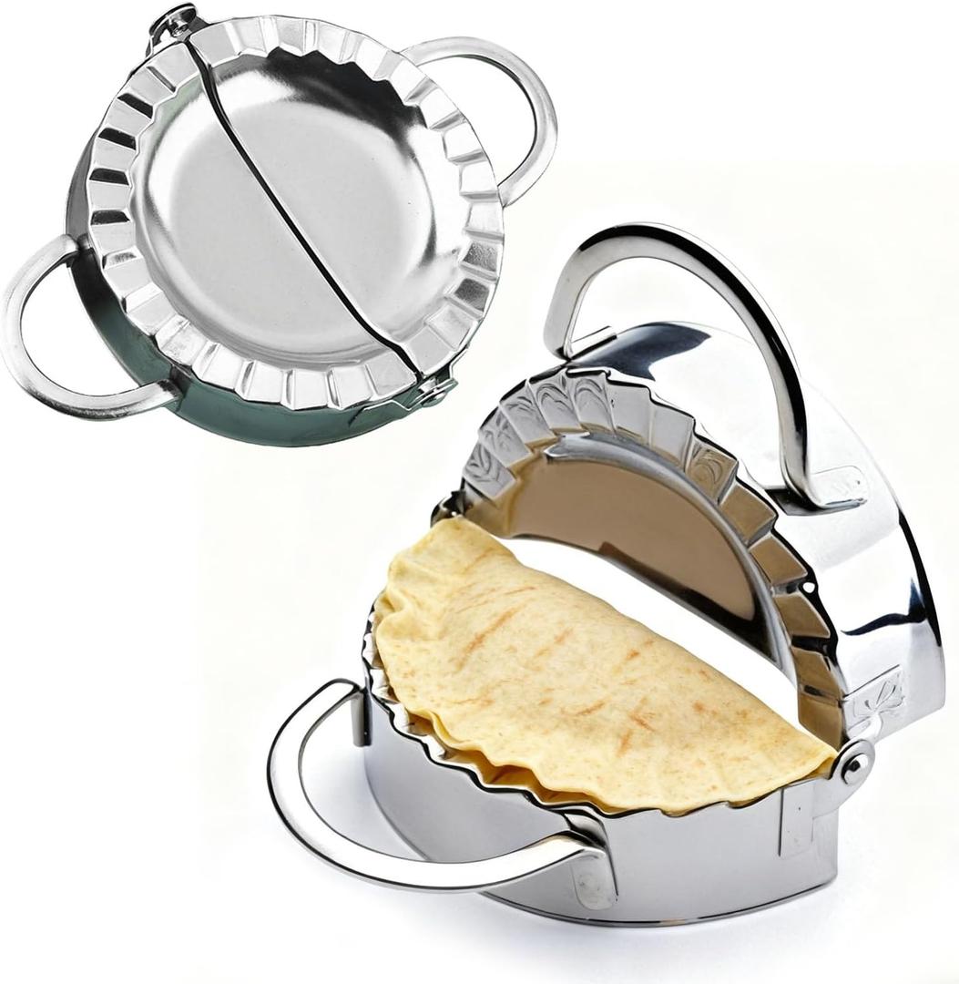 2PCS Quesadilla Maker, 6 Inch Dumpling Maker, Stainless Steel Tortilla Sealer Crimper, Tacos Tortilla Maker, Quesadillas, Dumplings