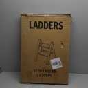 Taranta 2 Step Ladder,Aluminum Lightweight Folding 2 Step Stool with Anti-Slip Wide Pedal, 330lbs Capacity Step Ladder for Household,Kitchen,Office - BlackWoodgrain (Black&woodgrain)