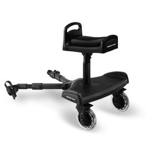 Beberoad Love Universal Stroller Board with Detachable Seat, 2 in 1 Sit and Stand Stroller Glider Board Rider Board Buggy Borad for Most Strollers, Holds Children Up to 45lbs