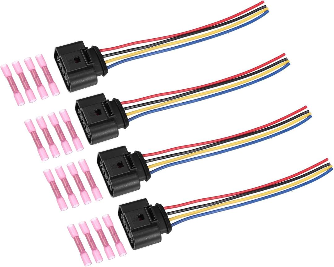 4pcs Ignition Coil Connector for Volkswagen CC 2.0T 2009-2016 for Volkswagen Tiguan 2.0T 2009-2016 No.1J0973724A-