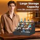 EsLuker.ly Perfume Organizer Cologne Holder Stand for Men, Wooden Cologne Display Shelf for Dresser Countertop, 5 Tier Large Capacity Storage Rack with Drawer, Keep Fragrance Neat & Accessible (Black, 5 Tier)