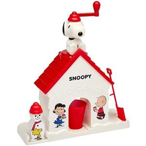 Cra-Z-Art Snoopy SNO-Cone Machine, Snow Cone Shaved Ice Maker Ice Shaver, Snoopy House Shaped Shaved Ice Maker Comes with Fruit Punch Flavor Packet, Ages 6 and Up, White