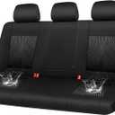 CAR PASS 3D Neoprene Back Seat Cover, Waterproof Rear Seat Covers Universal Fit for Cars Sedans Trucks Vans and SUVs, Black