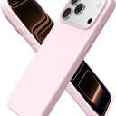 ORNARTO Compatible with iPhone 17 Pro Max Case 6.9", Slim Liquid Silicone 3 Layers Soft Gel Rubber Shockproof Protective Cover with Anti-Scratch Microfiber Lining-Chalk Pink