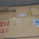 36"x24" Arched Solid Wood Farmhouse Decorative Wall Mirror