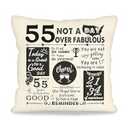 ACAROMAY 55th Birthday Gifts for Him Birthday Throw Pillow Cover for Men Decorative Bday Party Keepsake Ideal Gift for 55 Years Old Dad Uncle Grandad Presents Decor for Home Couch 18x18 inch (55)