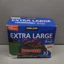 Kirkland Signature Carton is 100% recyclable 33 Gallon Black Drawstring Trash Bag 90 Count,Tear-Stop Technology