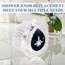 Shower Handle. Compatible with Moen 100710 Series Thermostatic Single Bathtub and Shower Replacement Handle Kit. White and Black knob Inserts, 1-Piece Pack