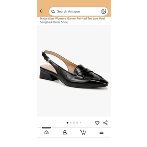 Naturalizer Womens Garner Pointed Toe Low Heel Slingback Dress Shoe size 8