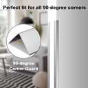 Aluminium Alloy Metal Corner Guards 6 Pcs Wall Corner Protector 3" x 3" x 48" Wall Corner Protection Decoration Pack of 6 Corner Guards 20 Ga/1 mm Thickness