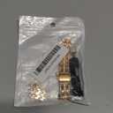 FitTurn Metal Watch Band Straps Compatible with Garmin Vivoactive 6/5/Venu 2 Plus/Venu Sq Music/Venu Sq Watch Replacement Quick Release Watch Bands Bracelet Jewelry Strap for Forerunner 570 42mm/165 Music/55/158/245/645/Approach S50/S44/S40/S12/S42 music (RoseGold)