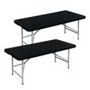 2 Pack Rectangle Fitted Tablecloth 20X30 Inch Stretch Spandex Patio Table Cover Blue Washable Table Cloth Elastic Table Topper for Indoor and Outdoor