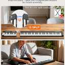 LEKATO Portable Piano Keyboard, 4 pcs Magnetic Electric Piano with Up to 88 Keys, 128 Tones, 128 Rhythm, 21 Demo, Split, Dual Tone, Record, Bluetooth MIDI, Headphone Jack, for Beginners Home Travel