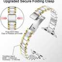 MioHHR Thin Metal Bands Compatible with Apple Watch Band Ultra3/2/1 Series 11 10 9 8 7 6 5 4 3 2 1 SE3/2/1,Slim Narrow Stainless Steel Strap for Women iWatch 49mm 46mm 45mm 44mm 42mm 41mm 40mm 38mm