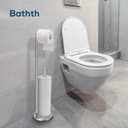 Toilet Paper Holder Stand, Toilet Paper Stand Brushed Nickel, Free Standing Toilet Paper Holder, Toilet Paper Storage by Bathth