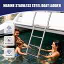 4-Step Boat Ladder Marine Stainless Steel Telescoping Ladder