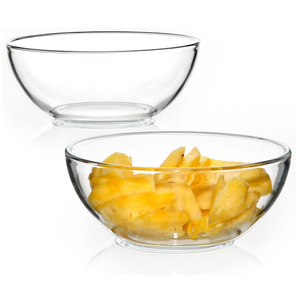 NUTRIUPS  Tempered Glass Mixing Bowls 2 Pack, Salad Bowl for Kitchen Microwave, Dishwasher and Oven Safe