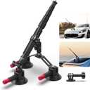 NEEWER Triple Suction Cup Car Mount Compatible with Insta360 X5 X4 GoPro DJI OSMO 360 Cameras, Quick Release Outside Windshield Magic Arm Mount Kit with 2 in 1 Extension Pole/Selfie Stick, CA065