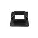 Floor Flange for 2 1/2" Square x 2 1/2" Square Aluminum Fence Posts - Deck Mount (Black)
