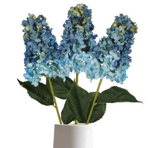 IPOPU Royal Blue Hydrangea Artificial Flowers 3Stems Real Touch Blue Flowers 31.5” Fake Hydrangeas Tall Fake Flowers for Baby Shower Centerpieces DIY Wedding Table Party Decoration (Royal Blue)