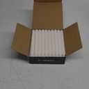 PARNOO 8" White Tapered Candles, 40 Pcs  7-Hour Long Burn Time, Dripless & No Soot, Unscented Taper - Hand-Dipped Tall Candles for Weddings, Dinners, Parties, & Special Occasions