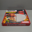 Half-Moon Ceramic Heat Deflector Plates for Kamado Joe Classic I, II, III - 15 Inch Pizza Stone - Kamado Joe Accessories and Replacement Parts by Smoker Chef - 2-Pack