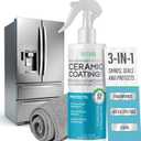 Ceramic Coating for Stainless Steel Appliances, Gloss & Shine Ceramic Coating Spray for Home Kitchen & Bath, Repels Fingerprints, Grime & Stains on Stainless Steel, Sinks, Countertops, Glass